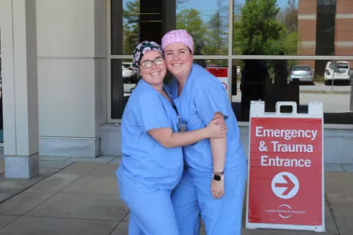 Katherine and Elizabeth Console, twin nurses at LGH