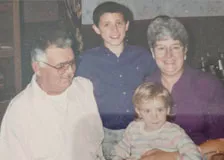 Albert, his wife and two grandchildren